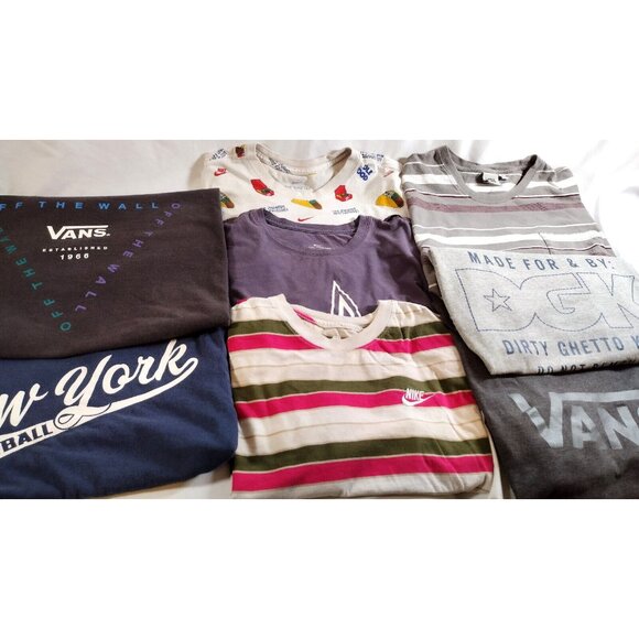 t-shirts lot various sizes 9 pcs.  Nike Vans Volcom DGK see listing - Picture 1 of 16